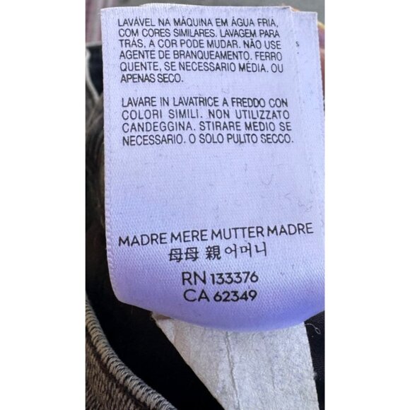 Mother The Seamed Swooner Skimp Jeans Size 29 Black Denim USA - Picture 7 of 16